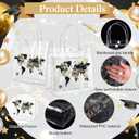 Shinylin 24 Pcs Black Graduation Plastic Gift Bags with Handles PVC Reusable Treat Bags Goody Candy Snack Treat Gift Tote Bag for Graduation Party Favor