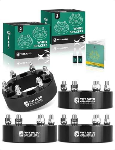 YHTAUTO 6x5.5 Wheel Spacers 2 inch Fits Chevy Silverado 1999-2024, Tahoe, C/K, GMC Sierra, Yukon, Ram 1500, Cadillac Escalade, Forged 6x139.7mm Tire Spacers 50mm w/ M14x1.5 Studs 108mm Center Bore 4PCS 