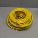 50 ft 12/3 Outdoor Extension Cord Waterproof Heavy Duty with Lighted Indicator End 12 Gauge 3 Prong, Flexible Cold-Resistant Long Power Cord Outside, 15Amp 1875W SJTW Yellow ETL Listed
