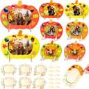 2 x Geelin 6 Pack Fall DIY Wooden Pumpkin Picture Frames Craft Kits Pumpkin Photo Frame Ornament for Thanksgiving Autumn Art Fall Craft Decoration for Home Classroom Activities Gift Party Favor (Classic)