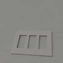 Lutron Claro Light Switch Cover Plate, 3 Gang Wallplate, for Decorator Light Switches, Rocker Light Switch Cover, Outlet Cover, Screwless Switch Plate Cover, Gloss, CW-3-WH, White (1 Pack)
