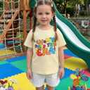 Boys Field Day Shirt for Kids Girls in My Field Trip Era T-Shirts Toddler Tops Graphic Flag Tee Short Sleeve 2-8T (Yellow)