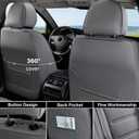 Coverado Car Seat Covers, Front Covers for Cars, Car Seat Cover Front Seats, Car Seat Protector Waterproof, Leather Car Seat Cushion, Universal Interior Covers Seat Protectors for Most Cars Gray