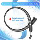 Bluetooth 5.0 Neckband Bluetooth Headphone, Sweat Resistant Noise Cancelling Stereo Headphones, and Retractable Ear Tips for Music, Conference, Videos (Black)
