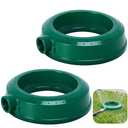 Mizelu 2 Pcs Lawn Circle Ring Sprinklers, Plastic Ring Sprinkler Base, Round Watering Spot Sprinklers for Outdoor Lawn Garden Yard Patio Irrigation System
