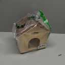 Hamiledyi Ex-Large Hamster Wooden House Natural Syrian Hamster Handcrafted Hideout Hut for Rat Mice Mouse Hedgehog Sugar Gliders