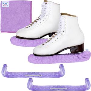 CRS Cross Skate Guards, Soakers and Towel Gift Set - Ice Skating Guards and Soft Skate Blade Covers for Figure Skating or Hockey M