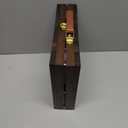 Wooden Finish Line Horse Racing Board Game Equipped with 11 Luxury Metal Craft Horses Adult Chessboard Including 2 Dice and 2 Boxes of Cards Folding Box Game Board(Flame)