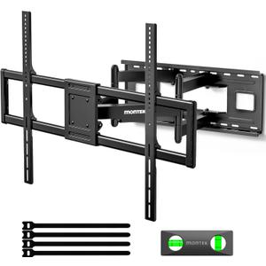 monTEK Heavy Duty XXL Full Motion TV Wall Mount for 60-120 inch Extra Large TVs, Holds 265 lbs, Max VESA 900x600, 27.7" Extension, Swivel & Tilt, Preassembled, Fits 1224" Studs, LED/LCD/OLED 4K/8K