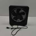 XHK 13" Box Fan, Table Fan, Quiet Powerful Desk Fan with 3 Adjustable Speeds, 120 Min Timer, Compact & Portable, Fan for Bedroom Home, Office, Kitchen (14", Black)