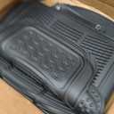BDK Floor Mats, 4-Piece All-Weather Car Mat with Universal Fit Design, Durable Rubber Car Floor Mats with Capture Ridges, Waterproof for Cars Trucks SUV (Black)