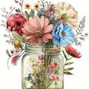 hill froeistung 5D Flowers Diamond Art Painting Kits for Adults,Vases Diamond Art for Beginners, DIY Full Drill Colorful Diamond Art Painting(12X12 inch) (HF-A019)