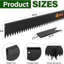 LAVEVE Landscape Edging Galvanized Steel Black, Hammer-in Metal Garden Edging Border with Clips, Suitable for Garden Fence, Paver Edging, Lawn and Yard
