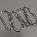 Carabiner, Heavy Duty Galvanized Steel Spring Snap Hook Carabiner Clips with 1000LBS Holding Capacity, Ideal for Outdoor, Hammock, Swing and Travel (M12 4.7Inch, 4PCS)