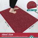 BEQHAUSE Kitchen Rugs 32"x48", Non-Slip Kitchen Mats for Floor, Super Absorbent and Stain Resistant Kitchen Rugs, Machine Washable Rugs for Kitchen, Hallway, Laundry & Sink, Red