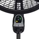 Lasko Oscillating Cyclone Pedestal Fan, Adjustable Height, Timer, Remote Control, 3 Speeds, for Bedroom, Living Room, Home Office, 18", Black, 1843