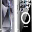 ANTSHARE for Samsung Galaxy S24 Ultra Case Clear, [Anti-Yellowing] S24 Ultra Case [with 2X Tempered Glass Screen Protector+1X Camera Lens Protector], Magnetic Phone Case for S24 Ultra (Clear)