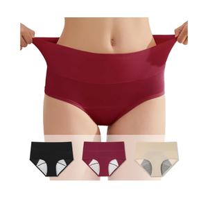 Washable Incontinence and Post partum Underwear, Bladder Leak Panties, Non-Disposable Period, Menstrual Absorbent Brief, 4XL
