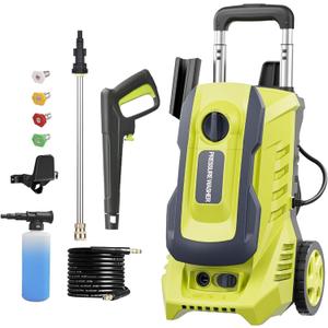 Electric Pressure Washer 4800PSI-Max 3.2GPM Power Washer Wash Machine Electric Powered with Foam Cannon for Car, Floor, Garage, Patio Washing, Yellow