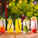 Glotoch Express 500 PCS Individually Wrapped Black Plastic Straws, 10.25'' Long, 0.24'' Diameter Disposable Drinking Straws for Every Occasion, Party, Made in USA