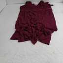 Miusol Women's Vintage V-Neck Sleeveless Sequined Floral Lace Ruffle Split Evening Party Dress (XX-Large, B-maroon)