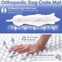 AMERICAN KENNEL CLUB Orthopedic Memory Foam Dog Crate Mat, Egg Crate Foam Cushion, Washable Cover, Non-Slip Base, Eases Joint Pain, Breathable, Durable, 42x27, Brown
