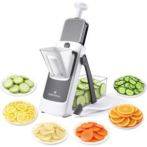 ONCE FOR ALL 4th Gen Safe Mandoline Slicer For Kitchen, AdjustableThickness 0.1-8 mm Professional Vegetable Slicer For Food, Fruit Slices, Potato Chips, Fast Meal Prep