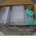 40 Piece Food Storage Containers with Lids(20 Containers & 20 Lids), BPA-Free Plastic Food Containers for Kitchen Storage and Organization, Leak Proof Meal Prep Container, Includes Labels & Pen