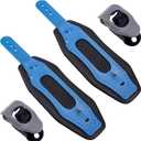 2pcs Snowboard Bindings Ankle Straps Replacement, Comfortable Ski and Snowboard Bindings Ladder Strap with Easy Adjust Buckles Universal Ankle Strap for Ski Boot Tool Skiing Skateboard Accessories