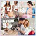 Yinder 145 Pcs Baby Shower Games Activities Cards with 20 Pencils Includes Baby Bingo Description and Wishes Guess Who Price is Right Word Scramble Game(Green Leaves)