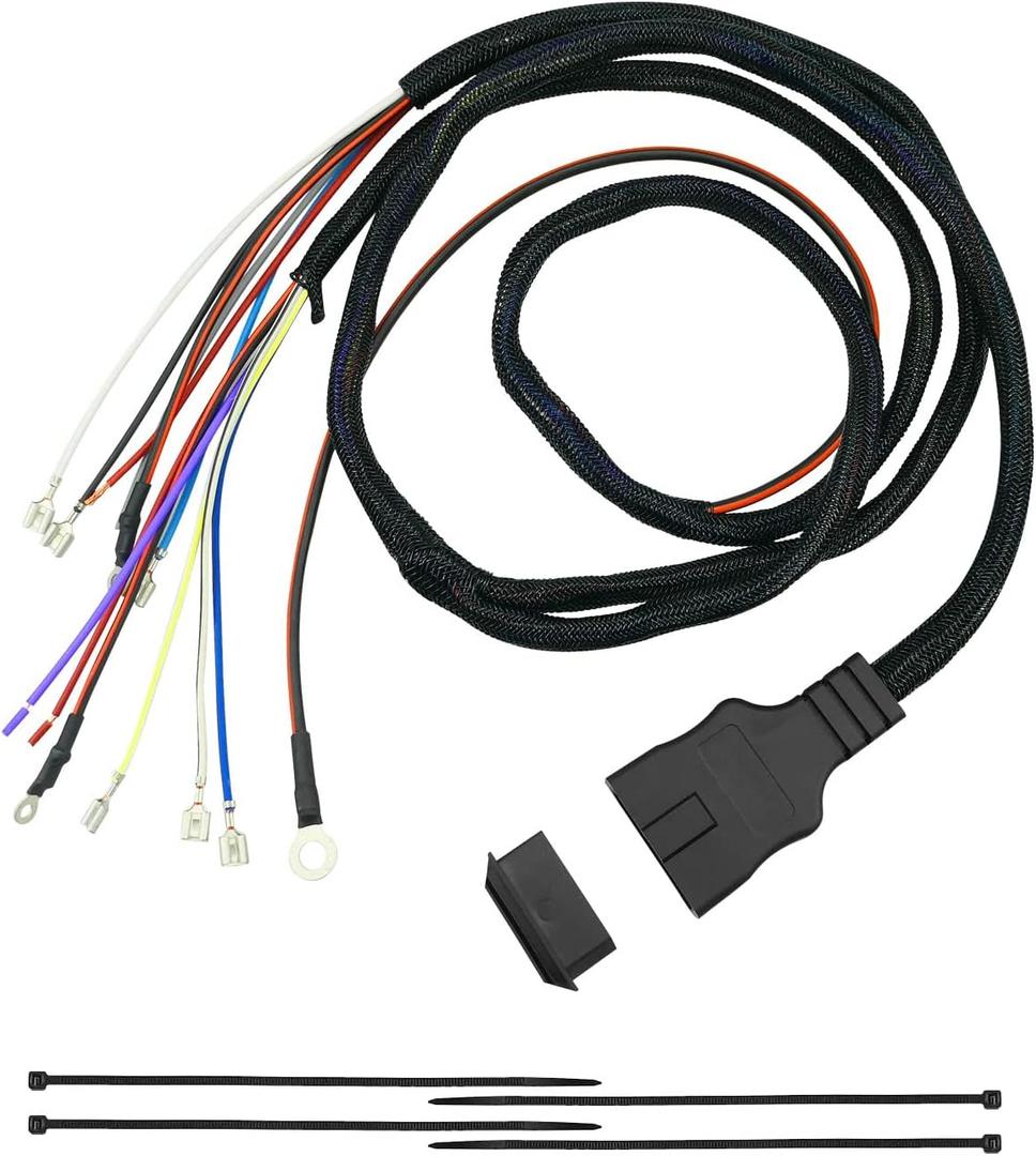 11 Pin Plow Side Light Wiring Harness Replace 26347 26377 Fit for Western SnowEx Plows Fisher Blizzard, 3 Plug Snowplow Light Harness with Dust Cover