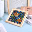 24 PCS 6 Sets Stretcher Bars for Needlework, 3 Sizes Wooden Canvas Stretcher Bars with Thumb Tacks Needlepoint Frame Canvas Stretchers Bar Set for Crafts Supplies, Gifts(7.87", 11.81", 15.75")