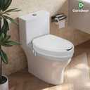 Raised Toilet Seat with Lid for Elderly, 4" High Toilet Seat for Elongated or Standard Commode, Raised Toilet Seat for Seniors, Handicap Toilet Seat Riser with Cover