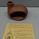 MOUGIGI Terracotta Palo Santo Holder - Modern Chiminea Incense Burner for Yoga, Meditation, and Energy Cleansing - Wood Sticks Dish, Sage Ash Catcher, Smudge Bowl, Cone Burner - Unique Meditation Gift