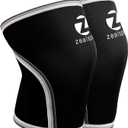 Knee Sleeves(1 Pair) Compression & Support for Weightlifting, WOD, Squats, Gym, Powerlifting & Crossfit-7mm Neoprene Knee Brace-Both Women & Men (Large)