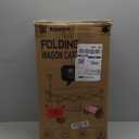 Navatiee 165L Collapsible Folding Wagon, Large Foldable Wagon with Silent All-Terrain Wheels, 330Lbs Heavy Duty Utility Grocery Cart for Camping Shopping Outdoor, Black