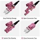FLYPROFiber- OM4 Outdoor Fiber Optic Patch Cable 200m/656ft, OM4 LC to LC Armored Fiber with Pulling Eye Kit, Direct Burial, Industrial TPU, 40G/100G, 50/125um, Uniboot Duplex Multimode, OD-5mm