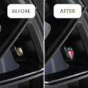 3 x DBlosp Car Tire Valve Stem Caps, 4 PCS Alloy Tire Valve Stem Caps, Durable & Stylish Air Caps for Cars, SUVs, Trucks, Bikes, Motorcycles - Corrosion Resistant, Leak-Proof Accessories