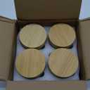 DRKIO 16 Oz Overnight Oats Containers with Bamboo Lids - 4 Pack Glass Storage Jars with Airtight Lids Wide Mouth Mason Food Jars Great for Meal Prep Salad Chia Pudding Snacks Yogurt Sugar Spice Cereal