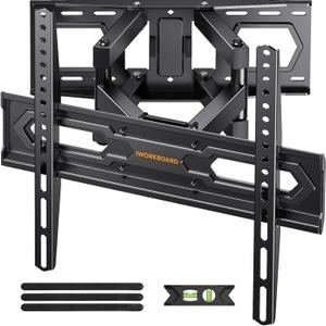 Full Motion 32-65 inch TV Wall Mount 55 TV Bracket, Dual articulating Arms Mount, Tilt Swivel Extension Level, Max VESA 400x400mm, 16" Studs, 110 lbs (Full Motion 32-65 inch & 16'' Studs)