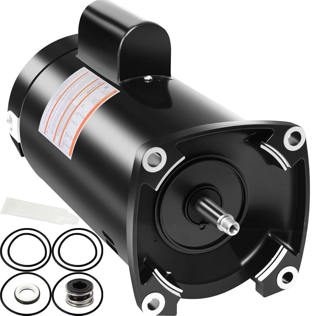 B2842 Pool Pump Motor 1.5HP, Fit for Century A.O. Smith 1.5HP Single Speed 208/230V, 3450 RPM, 56Y Frame, 9.6/8.8A Amps, Swimming Pool Motor SQ1152 B842 EB842 B849