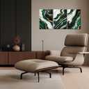 3PCS Emerald Green Wall Art Green and Gold Abstract Canvas Prints Abstract Marble Texture Picture Paintings for Living Room Bedroom Office Decor Framed(Abstract-2,16.00" x 24.00" x 3Pcs)