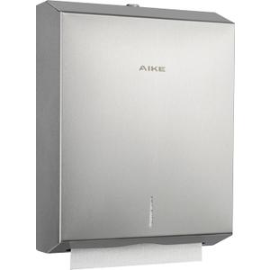 AIKE 400 Sheets Stainless Steel Multifold Commercial Wall Mount Paper Towel Dispenser, with Lock, Brushed AK5181 (Folded Size 10.6"x3.9" or Smaller)