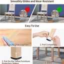 Ezprotekt Chair Leg Sliders for Carpet, 24 Pcs Square Chair Glides for Carpet, Carpet Furniture Pads Stool Leg Protectors Caps, Carpet Furniture Glides Quickly and Easily (L Fit:1" - 1.4")