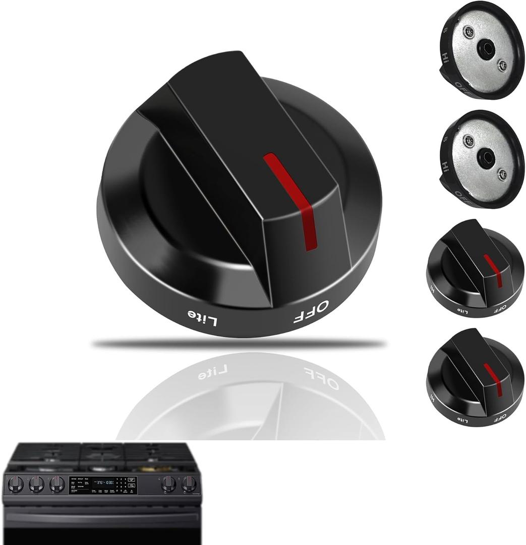 DG94-04167M Gas Stove Knobs for Samsung Oven and Range Stove Knob5PCS Gas Range Knobs Fit for Samsung Stove knobs NX60A6111SS/AA NX60A6511SS/AA NX60A6711SS/AA