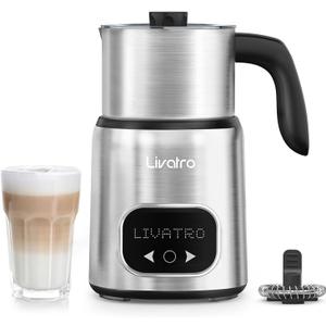 14-in-1 Milk Frother With 21oz Detachable Cups - Electric Milk Frother and Steamer for Hot Chocolate/Coffee/Cappuccino/Latte, IH Fast Heating, Smart Memory, Dishwasher Safe (New Upgrade)