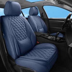 Car Seat Covers Full Set,5 Seat Leather Seat Covers for Cars,Front Seats and Back Seat Cover,Waterproof Car Seat Cushion Protectors,Universal Fit for Most Cars SUV Trucks(Blue, Full Set)