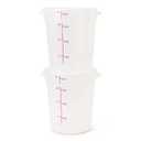 Cambro Food Storage Containers with Lids (BPA-Free) - 4 Quart - Food Grade Buckets with Lids (2 Pack) - For Dough Proofing and Brining (Translucent), 8 Inches Diameter X 9 Inches Tall