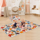 Baby Play Mat for Floor Tummy Time Mat Nursery Rug Muscle Mat Area Rug Playroom Rug Tatami Mat 6'7"x4'11" Memory Foam 1.3" Thick Crawling Mat for Babies,Toddlers, Infants, Kids,Floor Mat(Grey)