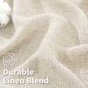 BGment Natural Faux Linen Curtains 90 Inch Long for Living Room - Burlap Textured Light Filtering Window Treatments Grommet Sheer Drapes for Farmhouse, 2 Panels, 52 X 90 Inch